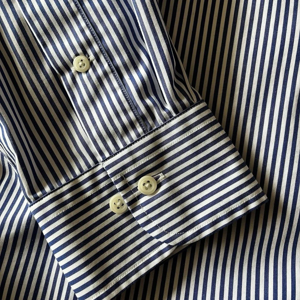 Ralph Lauren Classic Fit Non‎ Iron Stripe Dress Shirt 17 36/37